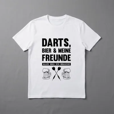 Lustige Darts Bier & T-Shirt – Klassisches T-Shirt in Schwarz