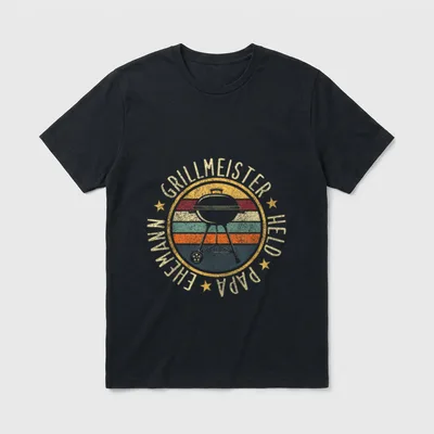 Vater Grillmeister Papa Grillschürze T-Shirt – Klassisches T-Shirt in Schwarz