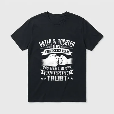 vater und tochter partnerlook papa T-Shirt – Klassisches T-Shirt in Schwarz
