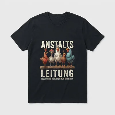 Anstaltsleitung Chicken Daddy Mom T-Shirt – Klassisches T-Shirt in Schwarz