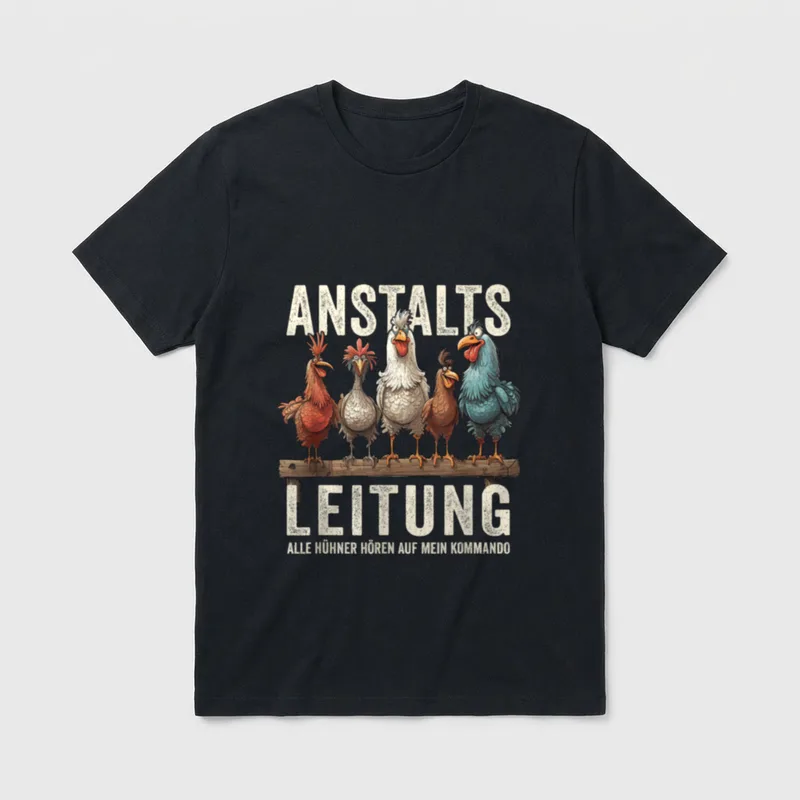Anstaltsleitung Chicken Daddy Mom T-Shirt – Klassisches T-Shirt in Schwarz