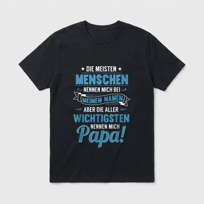 Stolzer Papa T-Shirt – Klassisches T-Shirt in Schwarz