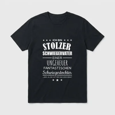 Schwiegervater Schwiegertochter Lustiger Spruch T-Shirt – Klassisches T-Shirt in Schwarz