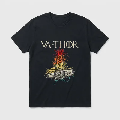 Lustiger Vathor Papa Vater T-Shirt – Klassisches T-Shirt in Schwarz