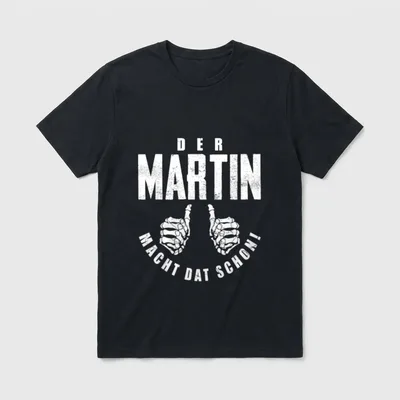Martin Vorname Papa Vater T-Shirt – Klassisches T-Shirt in Schwarz