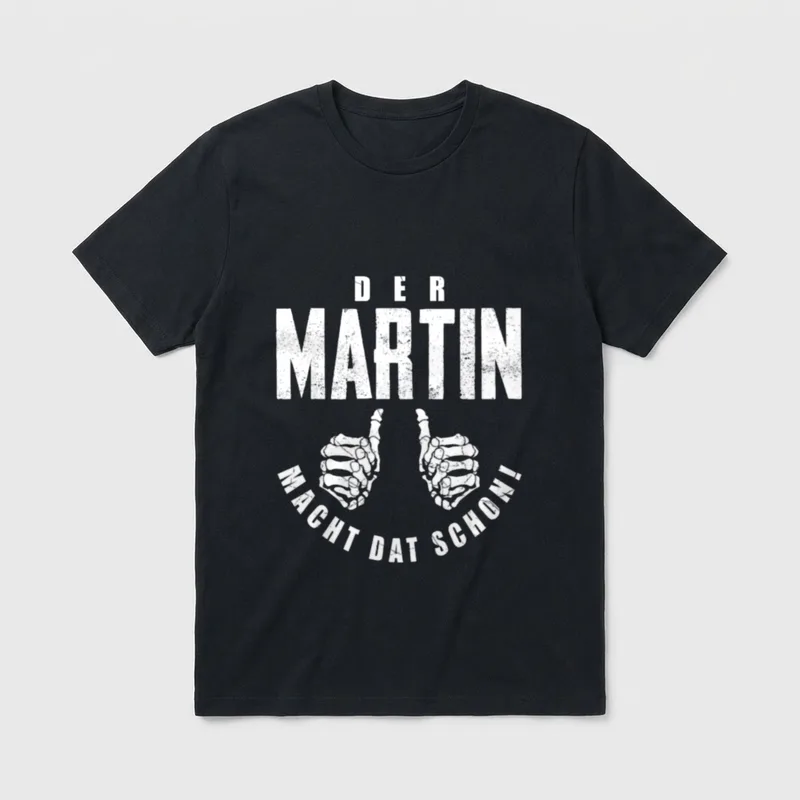 Martin Vorname Papa Vater T-Shirt – Klassisches T-Shirt in Schwarz