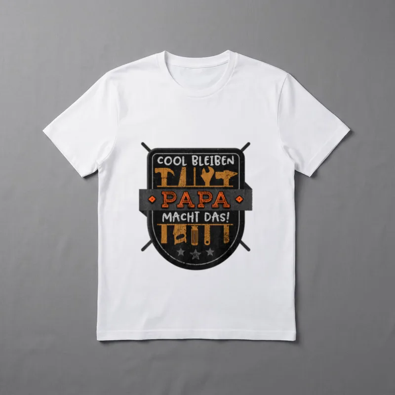 Papa Macht Das Spruch T-Shirt – Klassisches T-Shirt in Schwarz