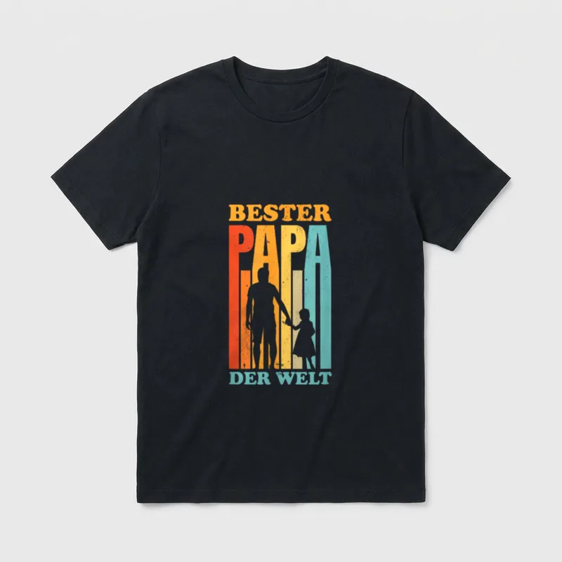 Papa Spruch. Bester Papa T-Shirt – Klassisches T-Shirt in Schwarz