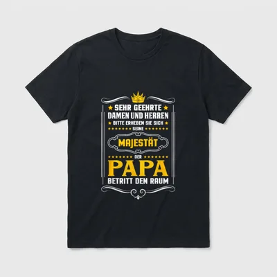 Papa Vater Witz Vatertag T-Shirt – Klassisches T-Shirt in Schwarz