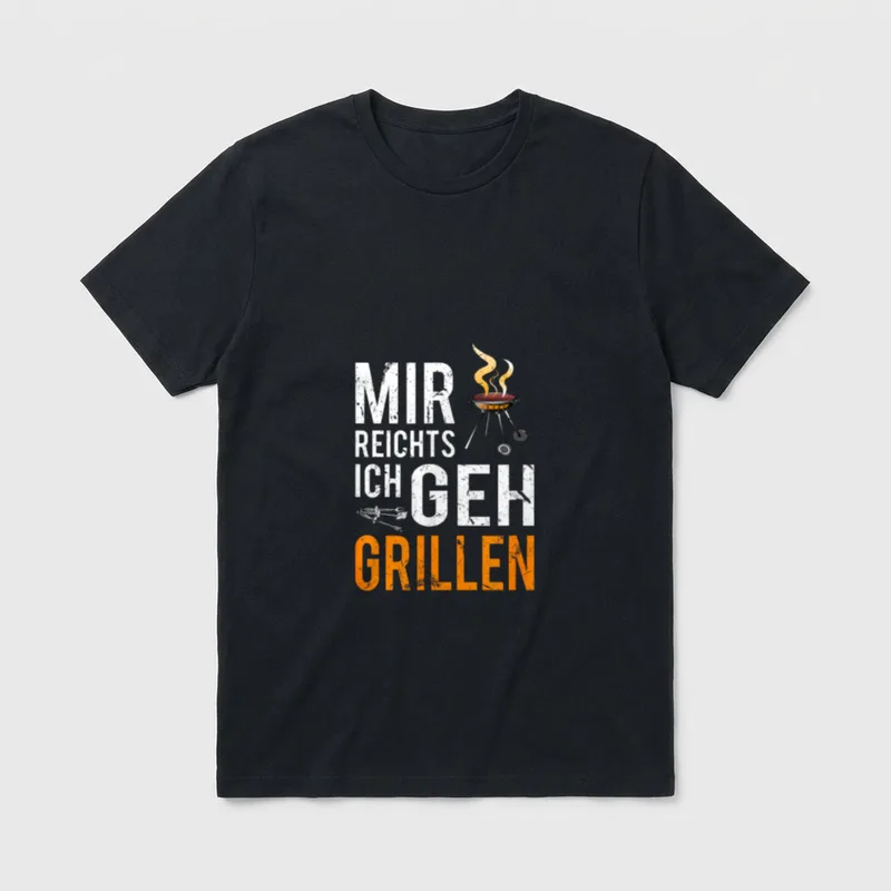 Lustiges Grillmeister für Papa T-Shirt – Klassisches T-Shirt in Schwarz