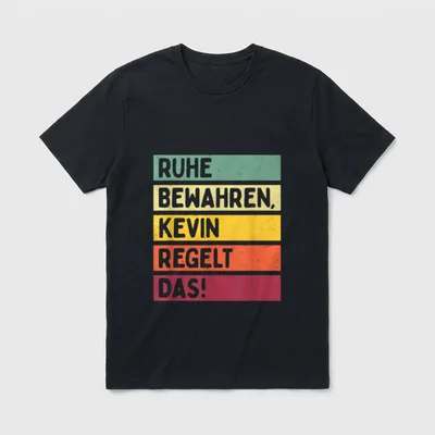 Personalisierte Geschenke Kevin Ruhe T-Shirt – Klassisches T-Shirt in Schwarz