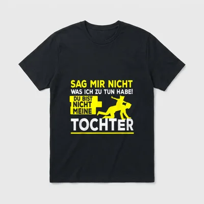 Lustiger Papa Tochter Spruch T-Shirt – Klassisches T-Shirt in Schwarz
