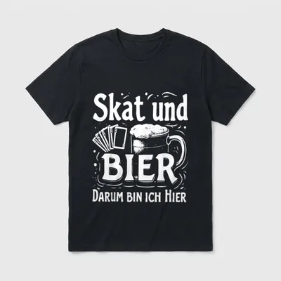 Skat Bier Vatertag Lustig T-Shirt – Klassisches T-Shirt in Schwarz