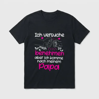 Ich versuche mich Papa T-Shirt – Klassisches T-Shirt in Schwarz