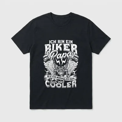 Biker Papa Motorrad Fahren T-Shirt – Klassisches T-Shirt in Schwarz