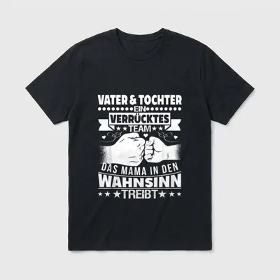 vater tochter partnerlook papa vatertag T-Shirt – Klassisches T-Shirt in Schwarz