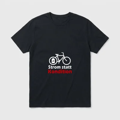 E-Bike Fahrrad Vatertag lustig T-Shirt – Klassisches T-Shirt in Schwarz
