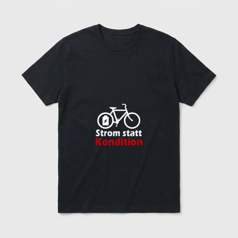 E-Bike Fahrrad Vatertag lustig T-Shirt – Klassisches T-Shirt in Schwarz