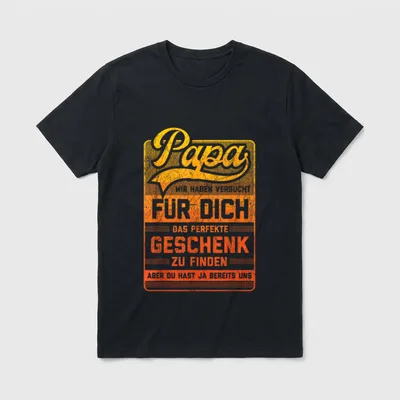 lustiger Vatertag Spruch T-Shirt – Klassisches T-Shirt in Schwarz