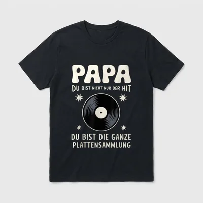 humorvolle Papstshirt T-Shirt – Klassisches T-Shirt in Schwarz