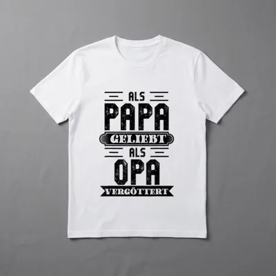Als Papa geliebt als Opa T-Shirt – Klassisches T-Shirt in Schwarz