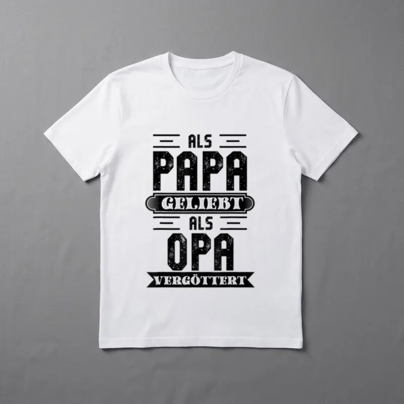 Als Papa geliebt als Opa T-Shirt – Klassisches T-Shirt in Schwarz