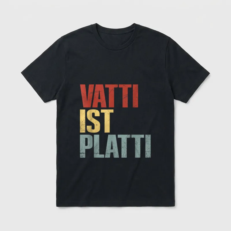 Vatti Ist Platti Erschöpft Vater T-Shirt – Klassisches T-Shirt in Schwarz