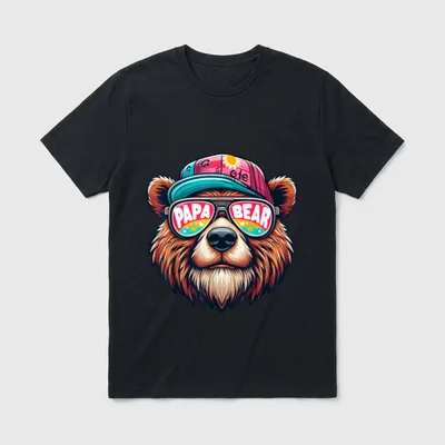 Vater mit Kindern T-Shirt – Klassisches T-Shirt in Schwarz