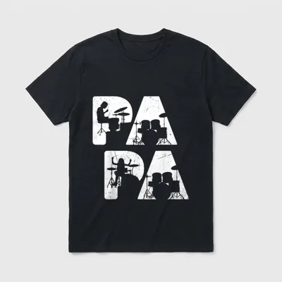 Schlagzeuger Papa Schlagzeug Drummer T-Shirt – Klassisches T-Shirt in Schwarz