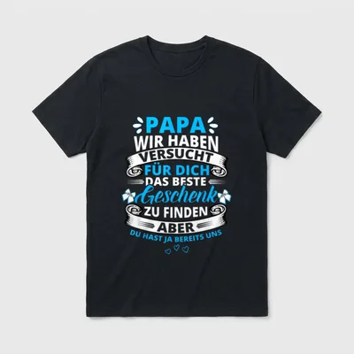 bestes Geschenk Papa T-Shirt – Klassisches T-Shirt in Schwarz
