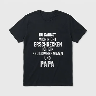 Feuerwehr Papa Lustig Spruch T-Shirt – Klassisches T-Shirt in Schwarz