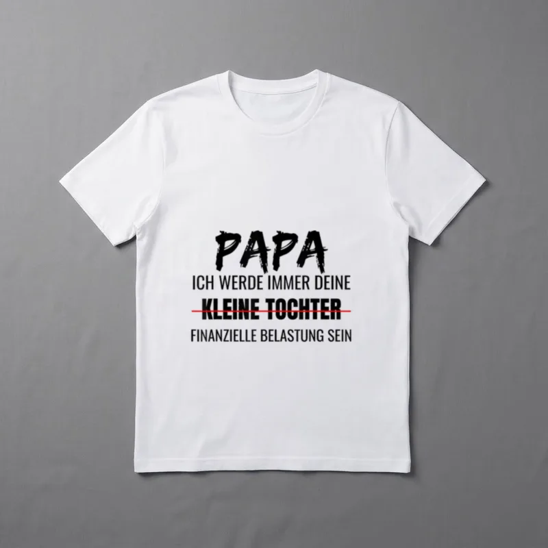 Finanzielle Belastung t Papa Tochter T-Shirt – Klassisches T-Shirt in Schwarz