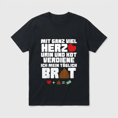 Lustiges Altenpfleger/in Krankenschwester T-Shirt – Klassisches T-Shirt in Schwarz