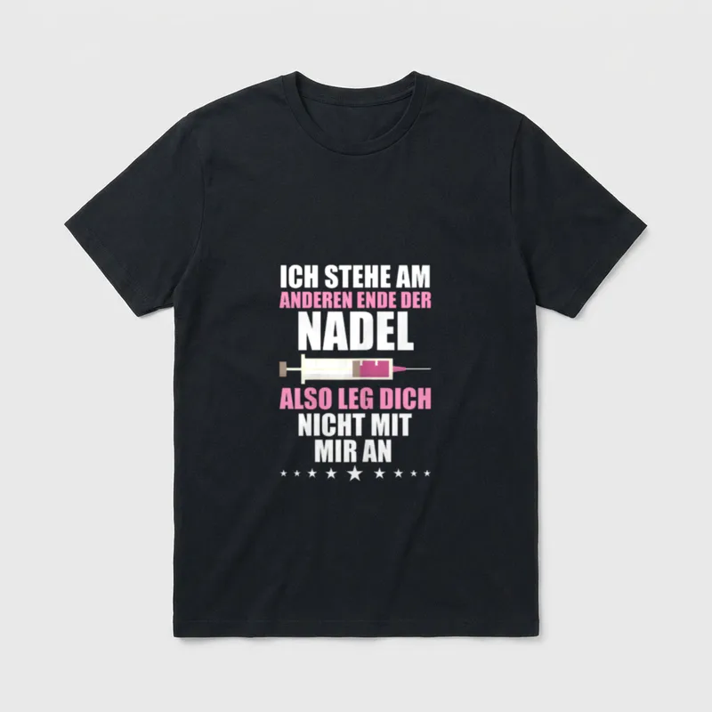 Krankenschwester Arzthelferin Lustiger Spruch T-Shirt – Klassisches T-Shirt in Schwarz