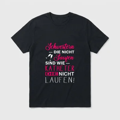 Krankenschwester Krankenpflegerin Pflege Pflegekraft T-Shirt – Klassisches T-Shirt in Schwarz