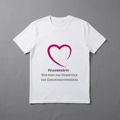Pflege Pflegekraft Herzstück Spruch T-Shirt – Klassisches T-Shirt in Schwarz