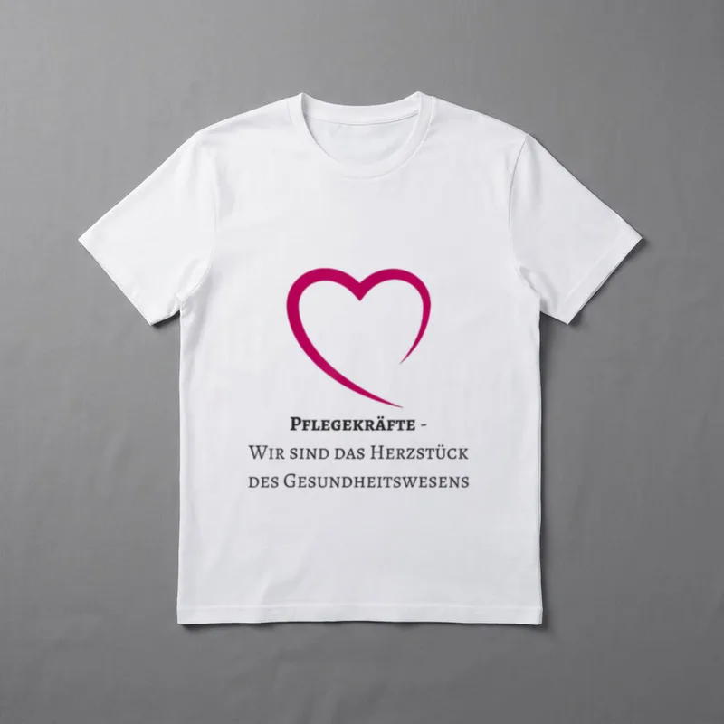 Pflege Pflegekraft Herzstück Spruch T-Shirt – Klassisches T-Shirt in Schwarz