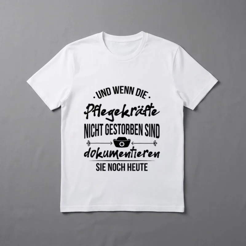 Pflegekraft Dokumentieren Spruch Pfleger T-Shirt – Klassisches T-Shirt in Schwarz