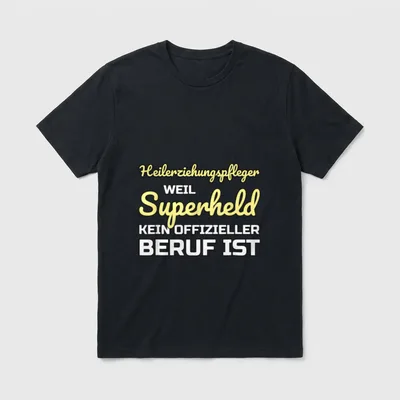 Heilerziehungspfleger lustiger Spruch T-Shirt – Klassisches T-Shirt in Schwarz