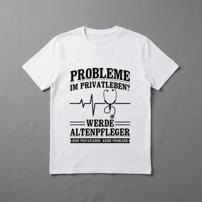 Altenpfleger Spruch Probleme Pfleger T-Shirt – Klassisches T-Shirt in Schwarz