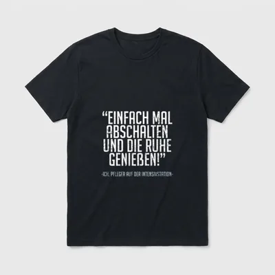 Pfleger Intensivstation Krankenpfleger Lustiges T-Shirt – Klassisches T-Shirt in Schwarz