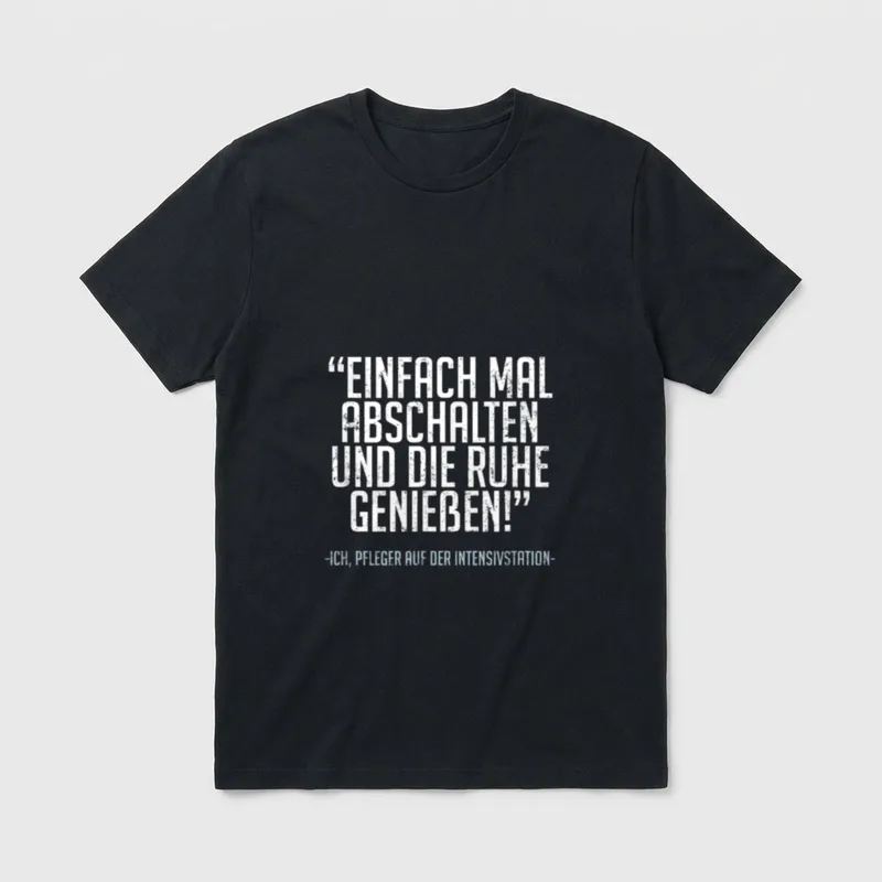 Pfleger Intensivstation Krankenpfleger Lustiges T-Shirt – Klassisches T-Shirt in Schwarz