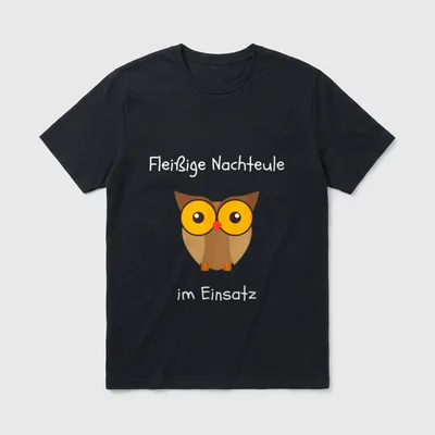 Pflege Nachteule im Einsatz T-Shirt – Klassisches T-Shirt in Schwarz