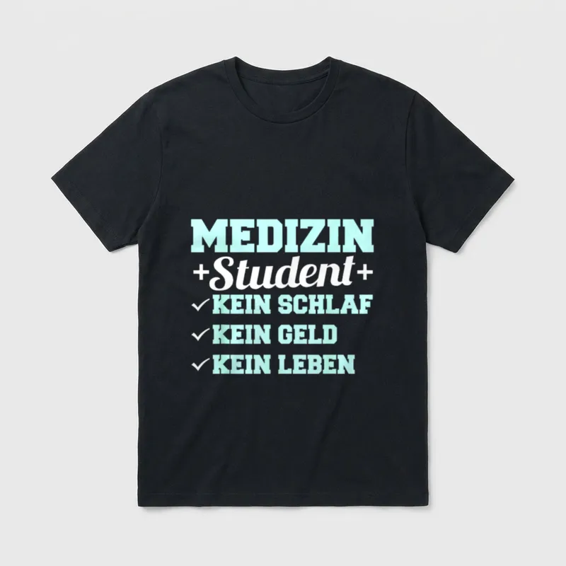 Lustig Medizinstudent Studenten Spruch T-Shirt – Klassisches T-Shirt in Schwarz