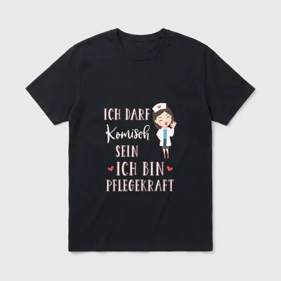 Lustiges Krankenschwester komische Pflegekraft T-Shirt – Klassisches T-Shirt in Schwarz