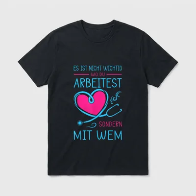 Lustiges Pflegekraft Motiv Krankenschwester T-Shirt – Klassisches T-Shirt in Schwarz