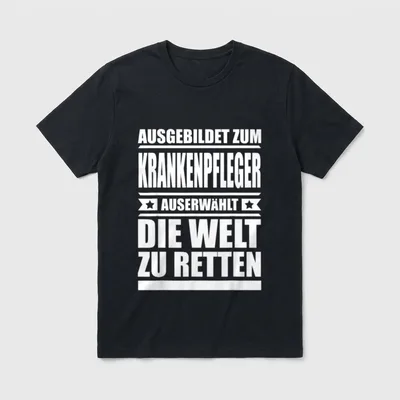 Spruch Krankenpfleger Pfleger T-Shirt – Klassisches T-Shirt in Schwarz