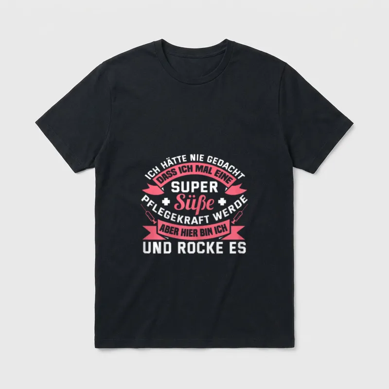 Lustig Super Süße Pflegekraft T-Shirt – Klassisches T-Shirt in Schwarz