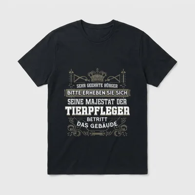 Tierpfleger Geschenk-Idee Lustiger Spruch T-Shirt – Klassisches T-Shirt in Schwarz