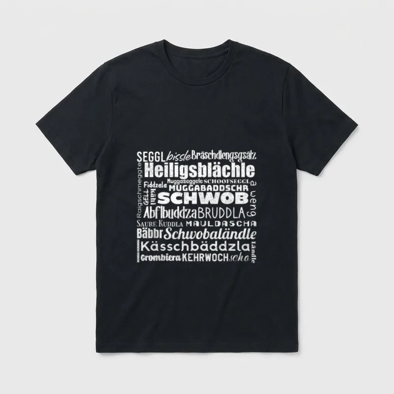 Schwäbisch Lernen Lustiger Schwaben T-Shirt – Klassisches T-Shirt in Schwarz